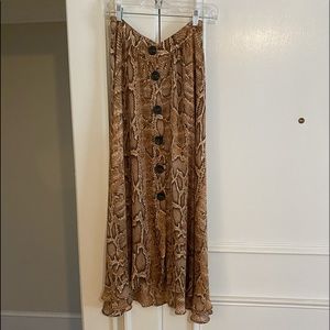 Zara- Snakeskin Maxi Skirt Size M